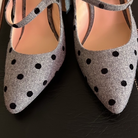 Kate Spade Gray Polka Dot Flats - Picture 1 of 10